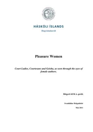 (Women of Court, Courtesans and Geisha) in the Japanese Societies from H