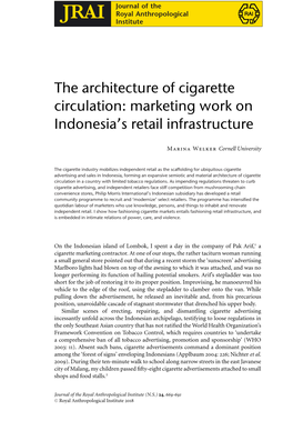 Marketing Work on Indonesia's Retail Infrastructure