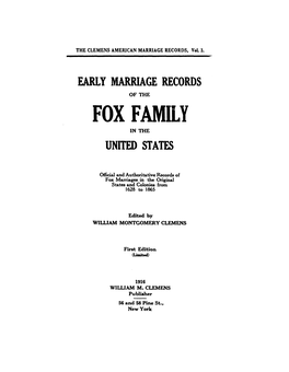 Fox Family in the United Statf.S