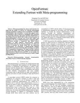 Extending Fortran with Meta-Programming
