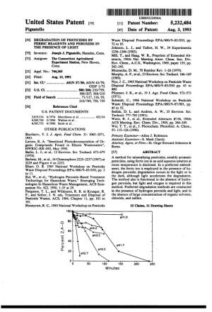 United States Patent (19) 11 Patent Number: 5,232,484 Pignatello 45 Date of Patent: Aug