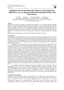 Radiation and Chemical Reaction Effects on Thermophoretic MHD Flow Over an Aligned Isothermal Permeable Surface with Heat Source