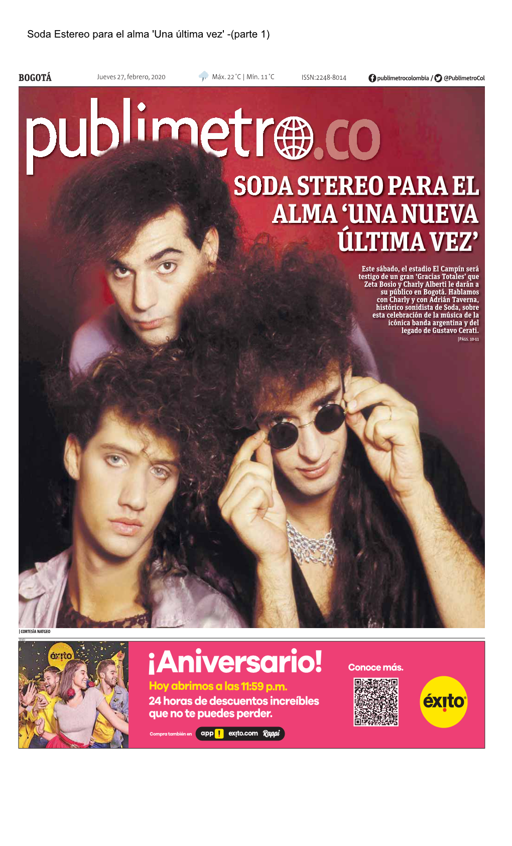 Soda Stereo Para El Alma 'Una Nueva Última Vez'