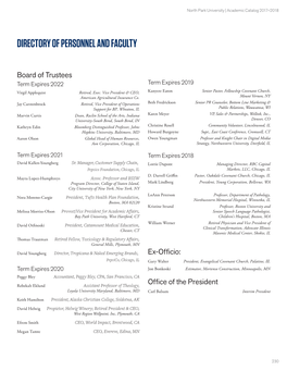 Directory of Personnel and Faculty