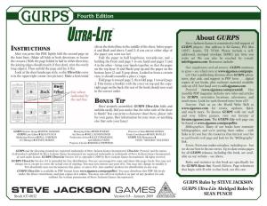 GURPS Ultra-Lite Folds and and Much More