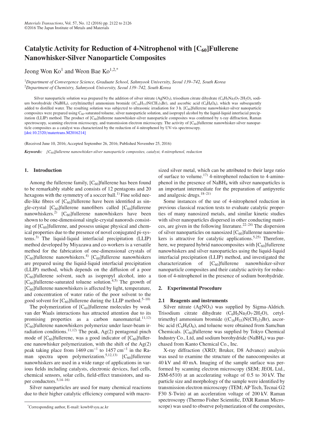 [C60]Fullerene Nanowhisker-Silver Nanoparticle Composites