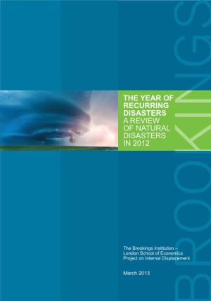 The Year of Recurring Disasters: a Review of Natural Disasters in 2012