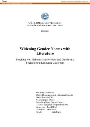 Widening Gender Norms with Literature