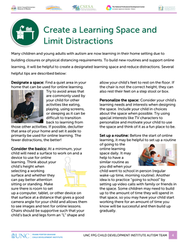 Create a Learning Space and Limit Distractions