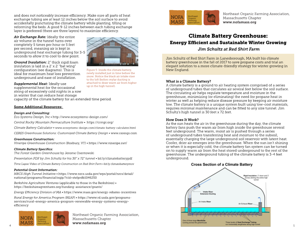 Climate Battery Greenhouse