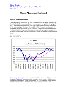 Market Momentum Challenged