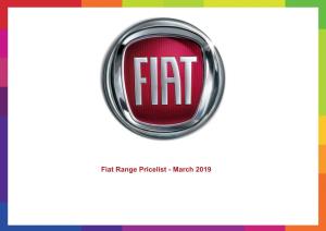 Fiat Range Pricelist - March 2019 Contents-->