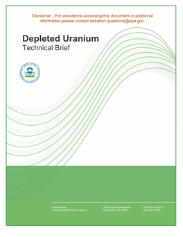 Depleted Uranium Technical Brief