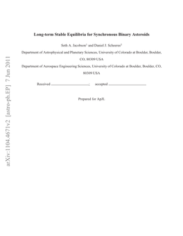 Long-Term Stable Equilibria for Synchronous Binary Asteroids