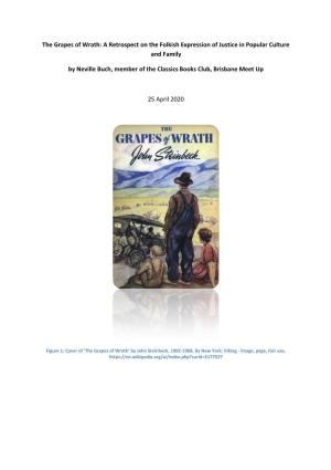 The Grapes of Wrath: a Retrospect on the Folkish Expression of Justice in Popular Culture and Family