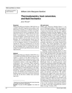 Thermodynamics, Heat Conversion, and Fluid Mechanics Jaime Wisniak*