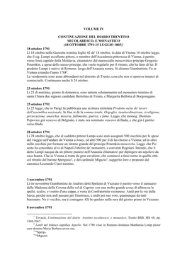 1 18 Ottobre 1791 Li 18 Ottobre Nella Gazzetta Trentina Foglio 42 De' 18 Ottobre, in Data Di Vienna 10 Ottobre Leggo, Che Il Sig