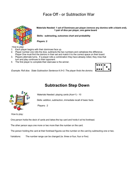 Subtraction Step Down