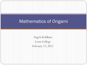 Mathematics of Origami