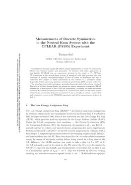 Measurements of Discrete Symmetries in the Neutral Kaon System with the CPLEAR (PS195) Experiment