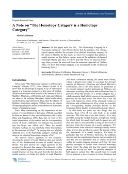 A Note on “The Homotopy Category Is a Homotopy Category”