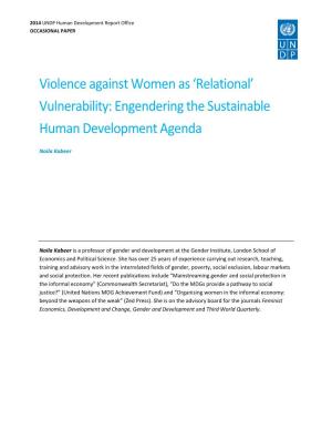 Violence Against Women As 'Relational' Vulnerability