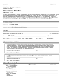 National Register of Historic Places Registration Form