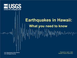 Earthquakes in Hawaii: What You Need to Know