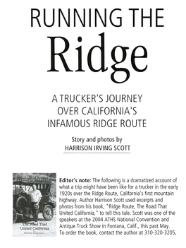 A Trucker's Journey Over California's Infamous Ridge Route
