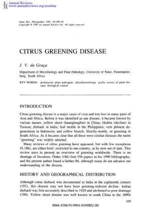 Citrus Greening Disease