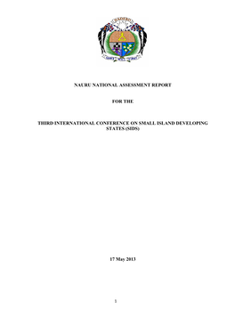 Nauru National Assessment Report