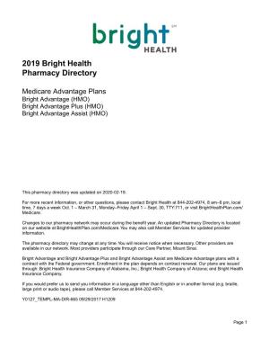 2019 Bright Health Pharmacy Directory