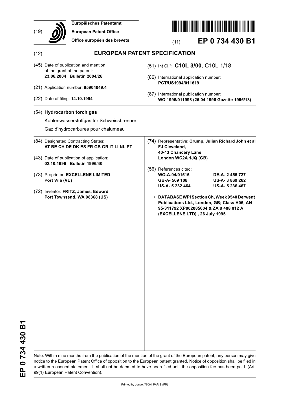 Hydrocarbon Torch Gas Kohlenwasserstoffgas Für Schweissbrenner Gaz D’Hydrocarbures Pour Chalumeau