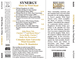 SYNERGY 67:46 Music for Wind Band Disc Made in Canada