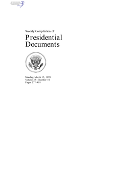 Presidential Documents