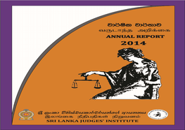 Sri Lanka Judges' Institute for the Year 2014