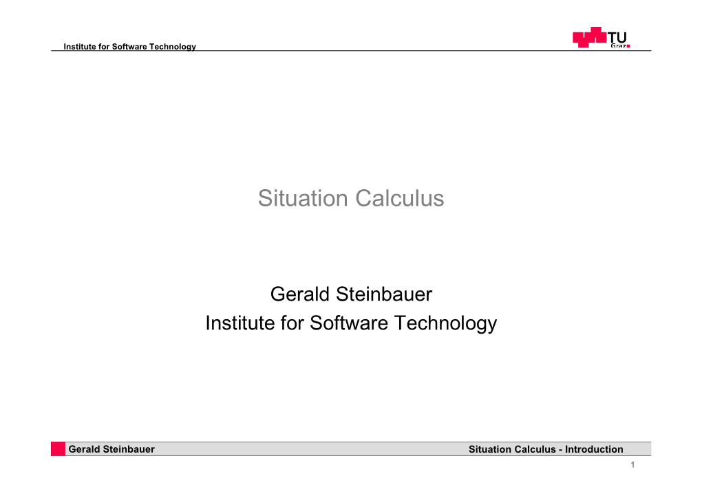 Situation Calculus