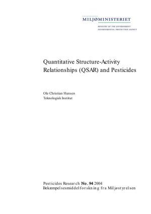 Quantitative Structure-Activity Relationships (QSAR) and Pesticides