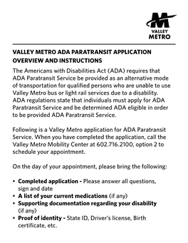 Requires That ADA Paratransit Service Be Provided As an Alternative Mode