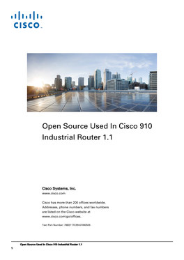 Open Source Used in Cisco 910 Industrial Router 1.1