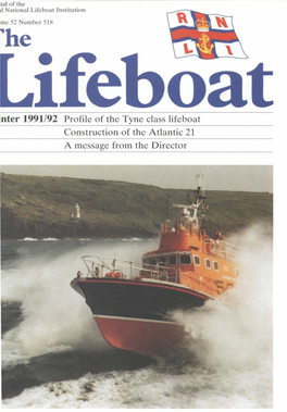 Inter 1991/92 Profile of the Tyne Class Lifeboat Construction of the Atlantic