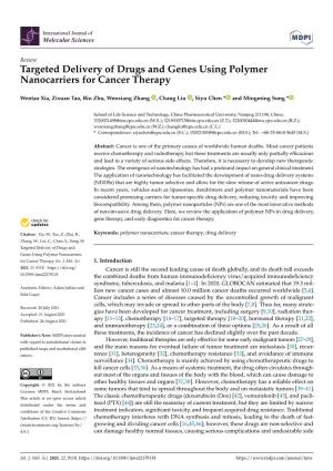 Targeted Delivery of Drugs and Genes Using Polymer Nanocarriers for Cancer Therapy
