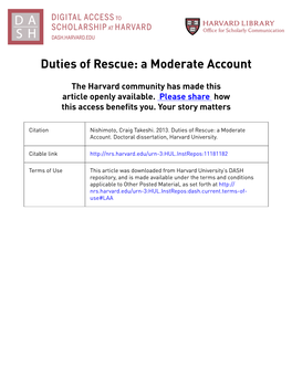 Duties of Rescue: a Moderate Account