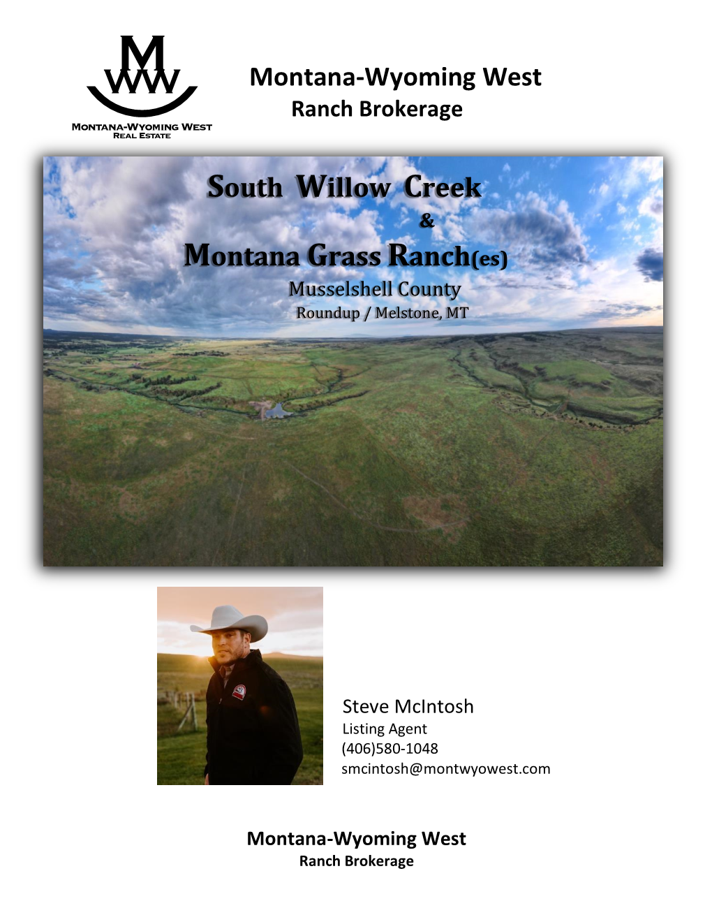 Montana-Wyoming West South Willow Creek Montana Grass Ranch(Es)