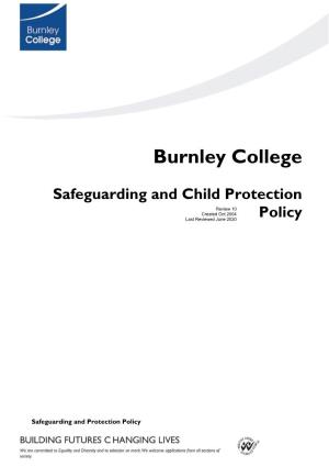 Burnley College Safeguarding and Child Protection Policy