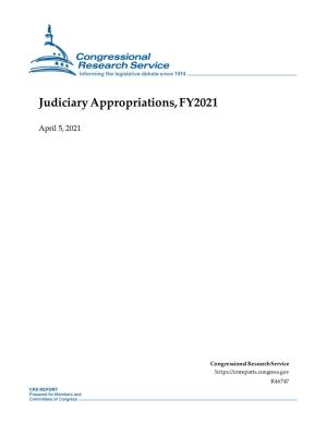 Judiciary Appropriations, FY2021