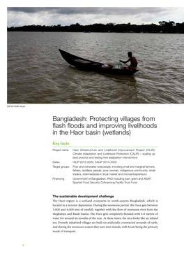Protecting Villages from Flash Floods and Improving Livelihoods in the Haor Basin (Wetlands)