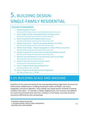 5.Building Design: Single-Family Residential