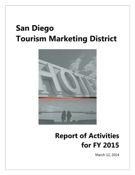 San Diego Tourism Authority Program of Work