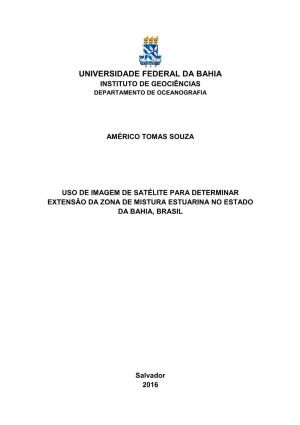 Universidade Federal Da Bahia Instituto De Geociências Departamento De Oceanografia